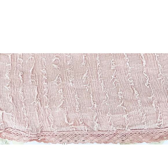 PAISLEY VINE BELL SLV RND NECK MIDI FIT & FLAIR WAIST DRESS, WOMENS-L-SOFT PINK - Picture 9 of 12